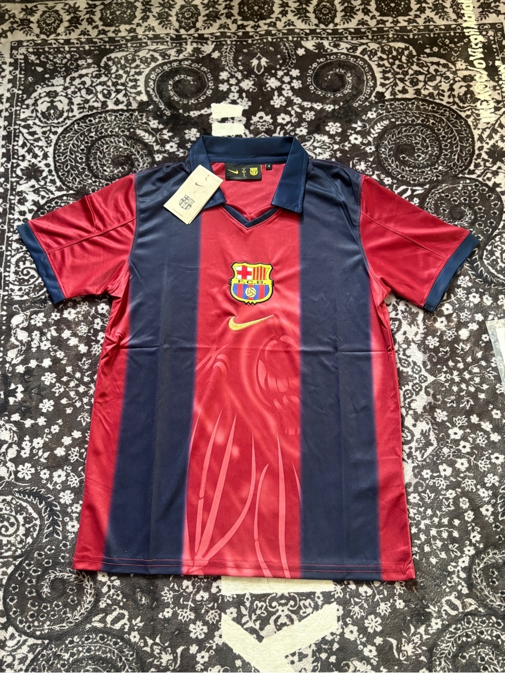 Nike Cactus Jack FC Barcelona Red & Blue Jersey Size small